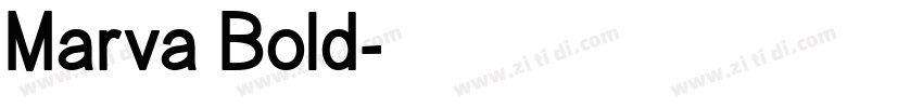 Marva Bold字体转换
